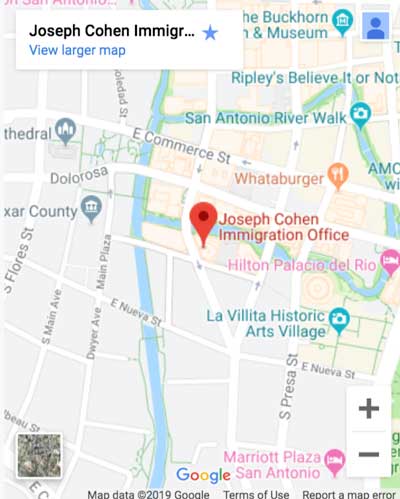 map-joseph-cohen-location-lawyer-san-antonio-texas